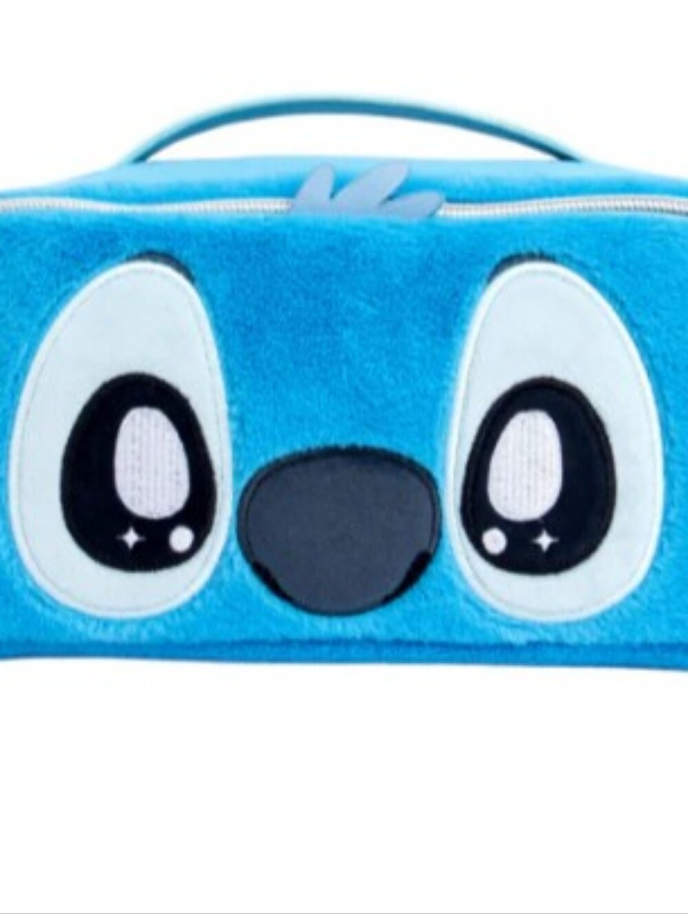 Stitch Disney Blue Plush Unfold Travel Makeup Bag  Carry Case